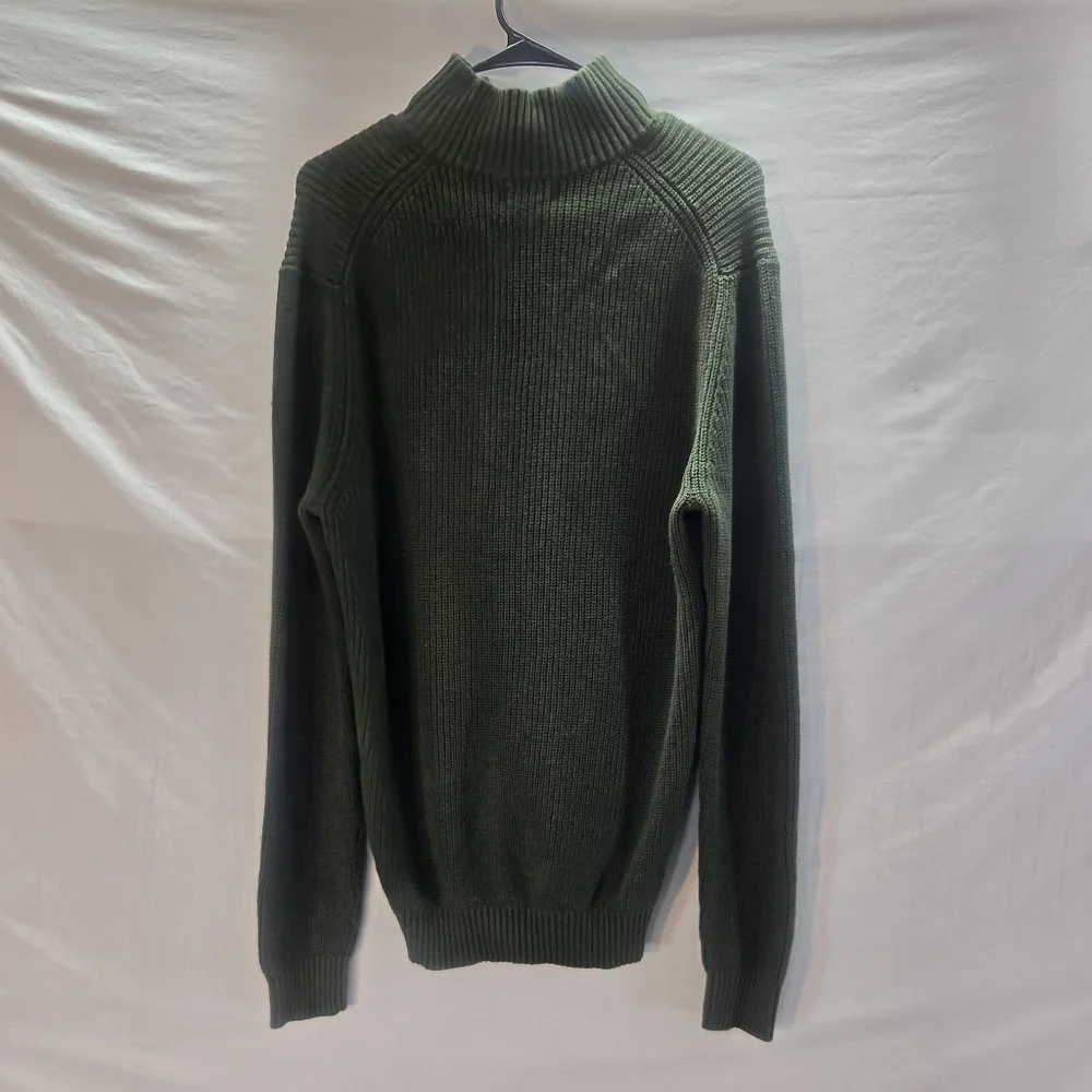 Collars & Co Sweater Men's 3XL Green Kennebunkport Pullover 1/4 Button New
